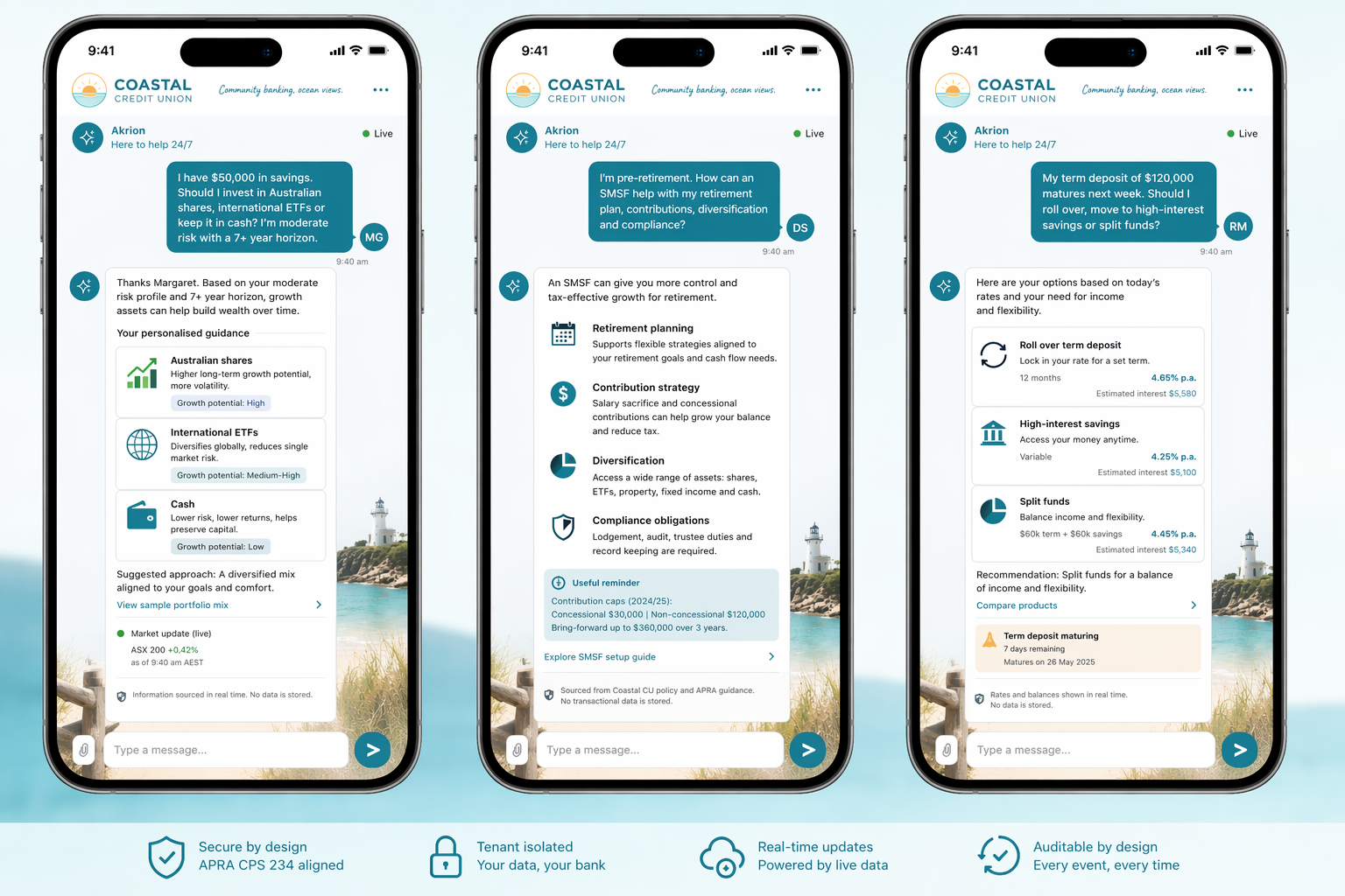 Akrion Investment Advice Agent — guided investment scenarios concept